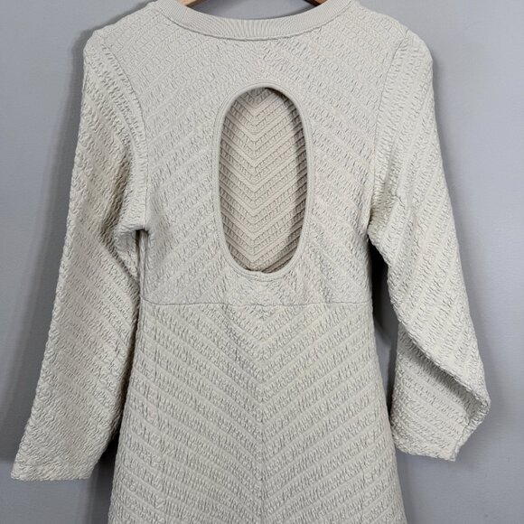Free People Gabby Seamless Midi Dress Women's M/L Ivory Wet Plaster Textured NWT - Picture 11 of 16